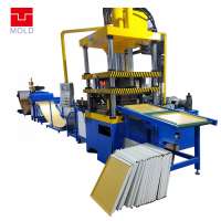 Strong 4 columns 160T   hydraulic punching aluminum ceiling tiles machine for  forming supermarket  decoration panel